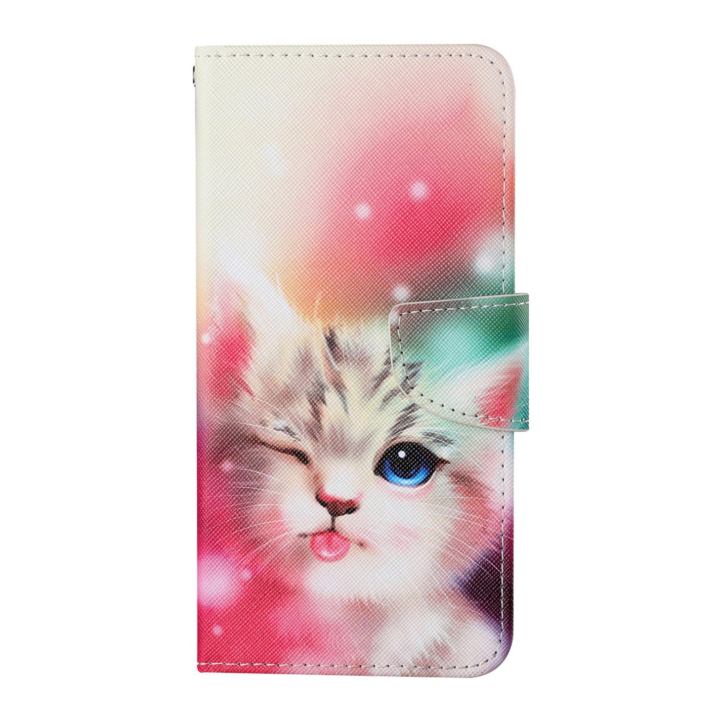 Cross Texture Pattern Printing PU Leather Wallet Stand Phone Case for iPhone 13 Pro 6.1 inch