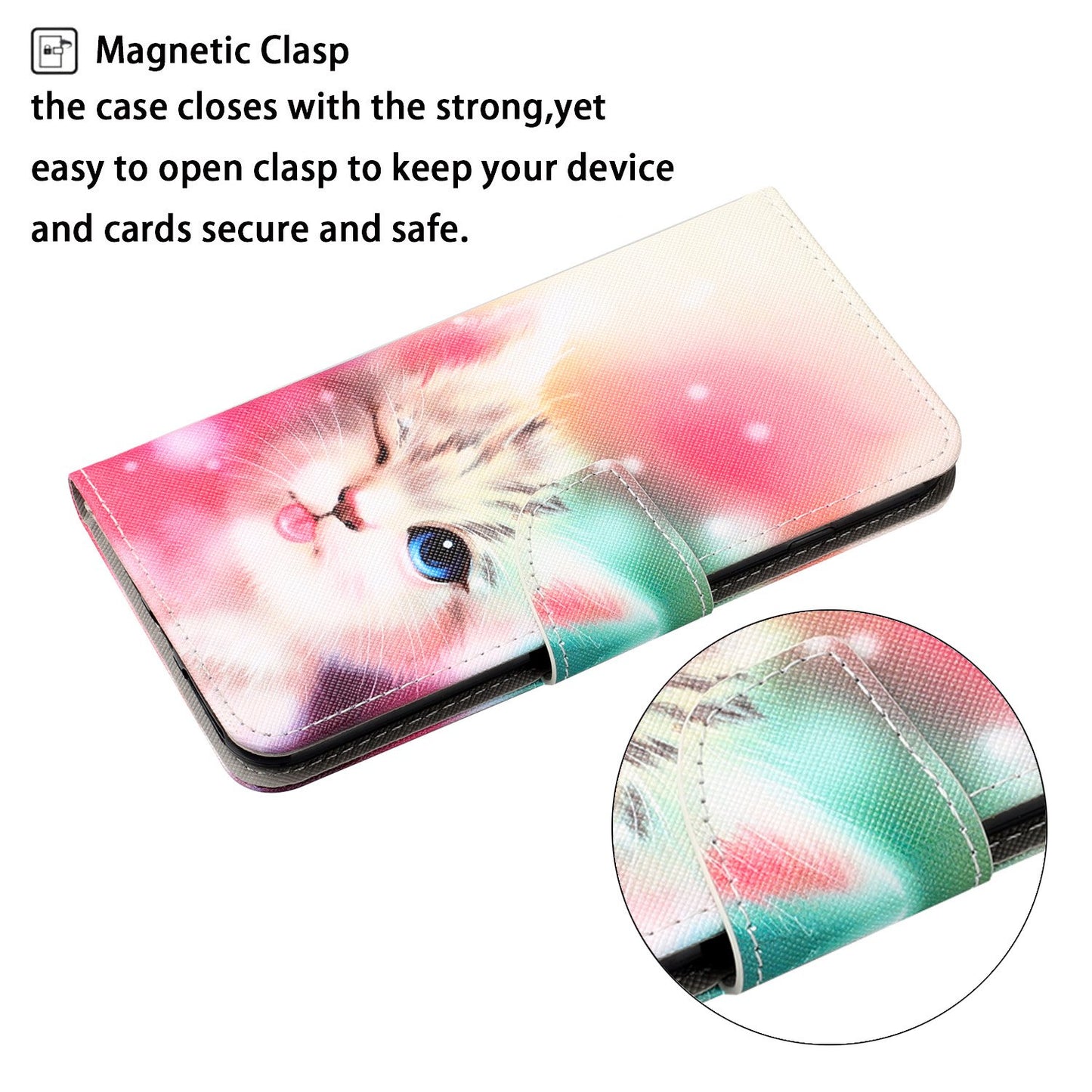 Cross Texture Pattern Printing PU Leather Wallet Stand Phone Case for iPhone 13 Pro 6.1 inch