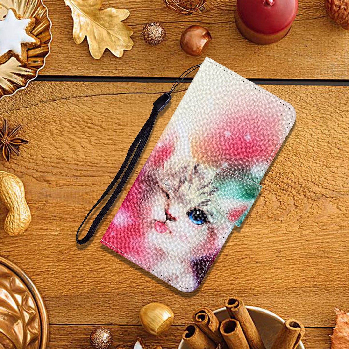Cross Texture Pattern Printing PU Leather Wallet Stand Phone Case for iPhone 13 Pro 6.1 inch