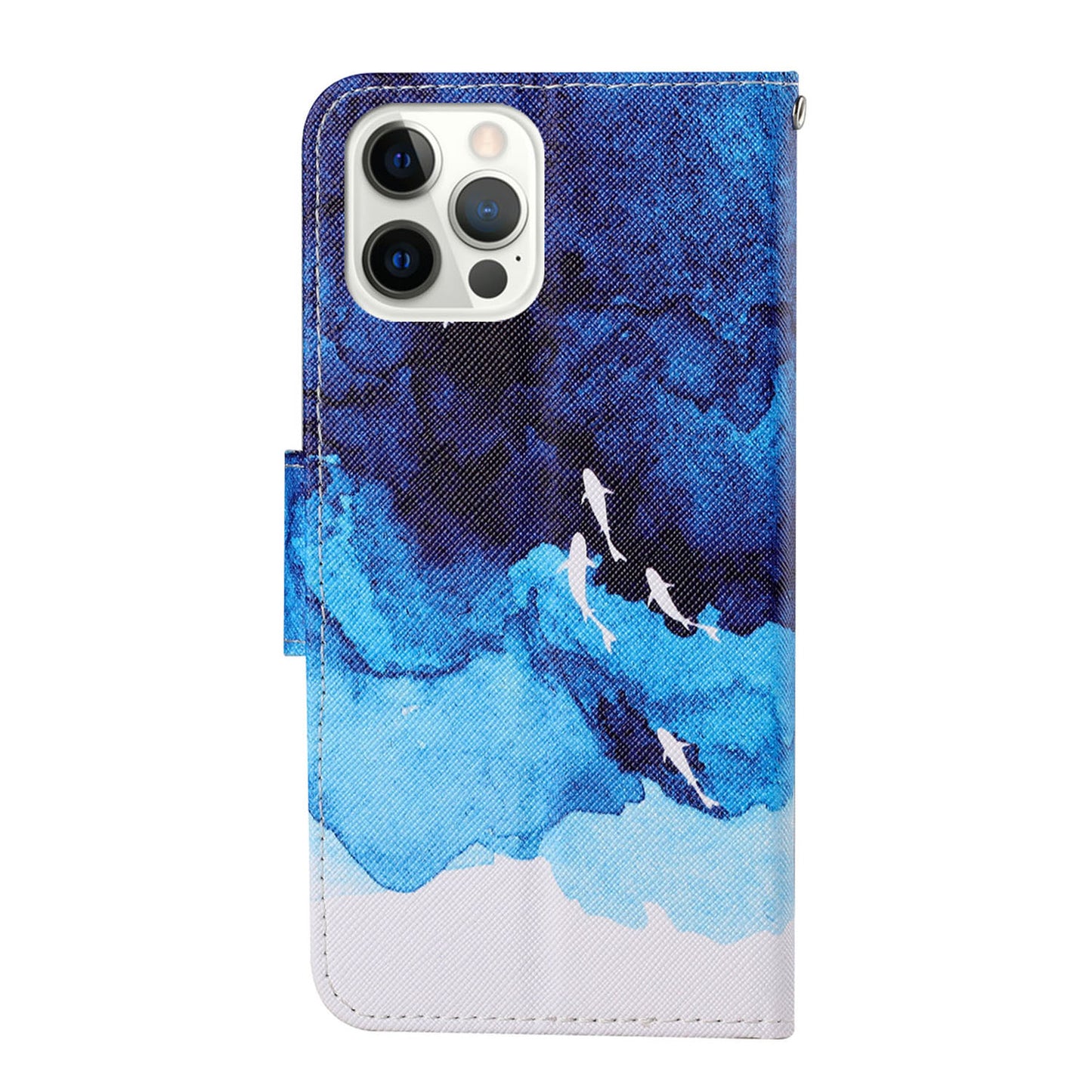 Cross Texture Pattern Printing PU Leather Wallet Stand Phone Case for iPhone 13 Pro 6.1 inch