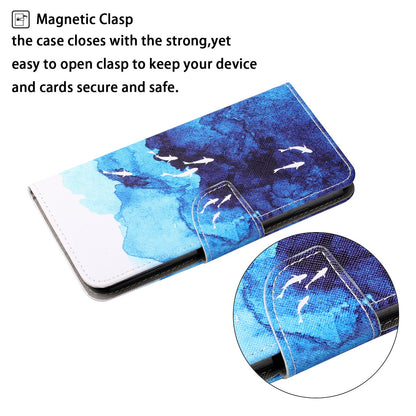 Cross Texture Pattern Printing PU Leather Wallet Stand Phone Case for iPhone 13 Pro 6.1 inch