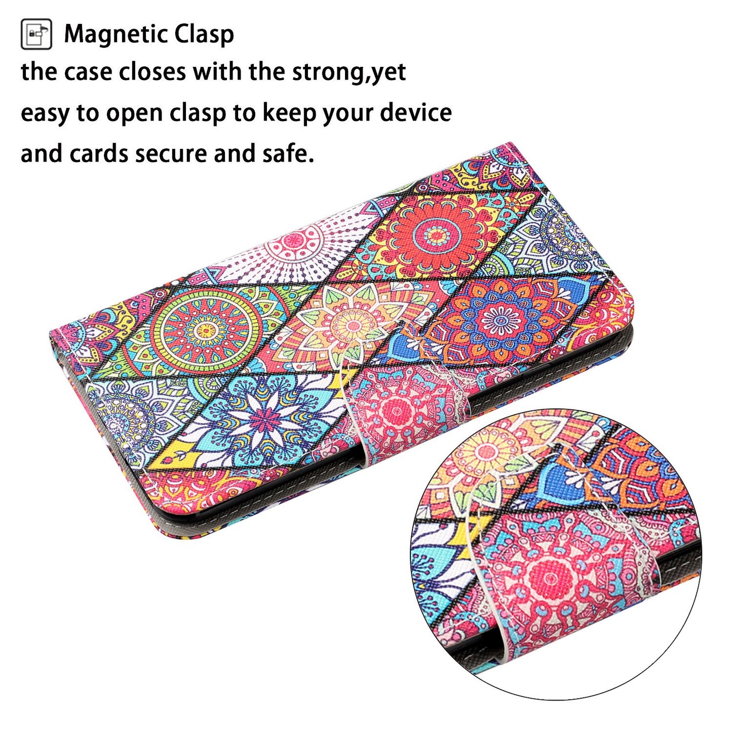 Cross Texture Pattern Printing PU Leather Wallet Stand Phone Case for iPhone 13 Pro 6.1 inch