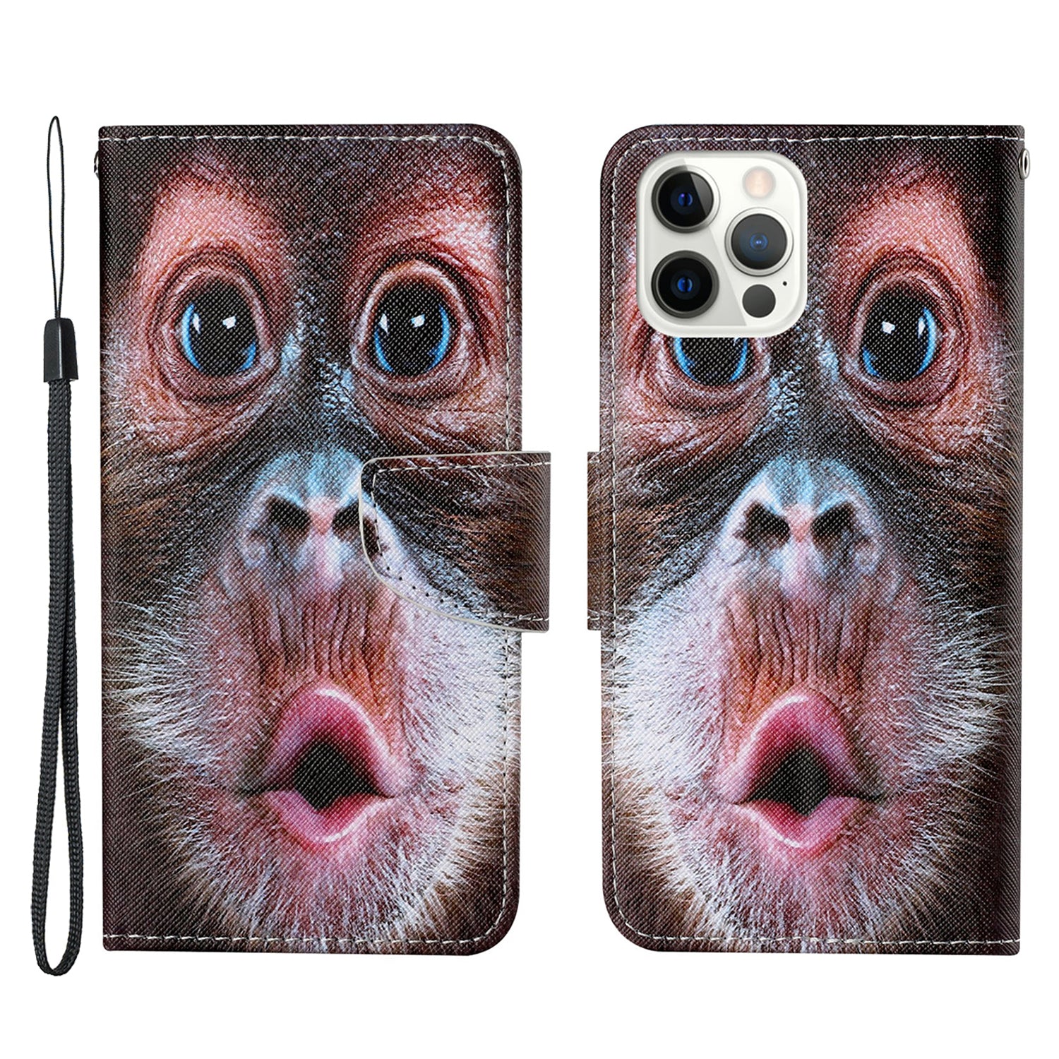 Cross Texture Pattern Printing PU Leather Wallet Stand Phone Case for iPhone 13 Pro 6.1 inch