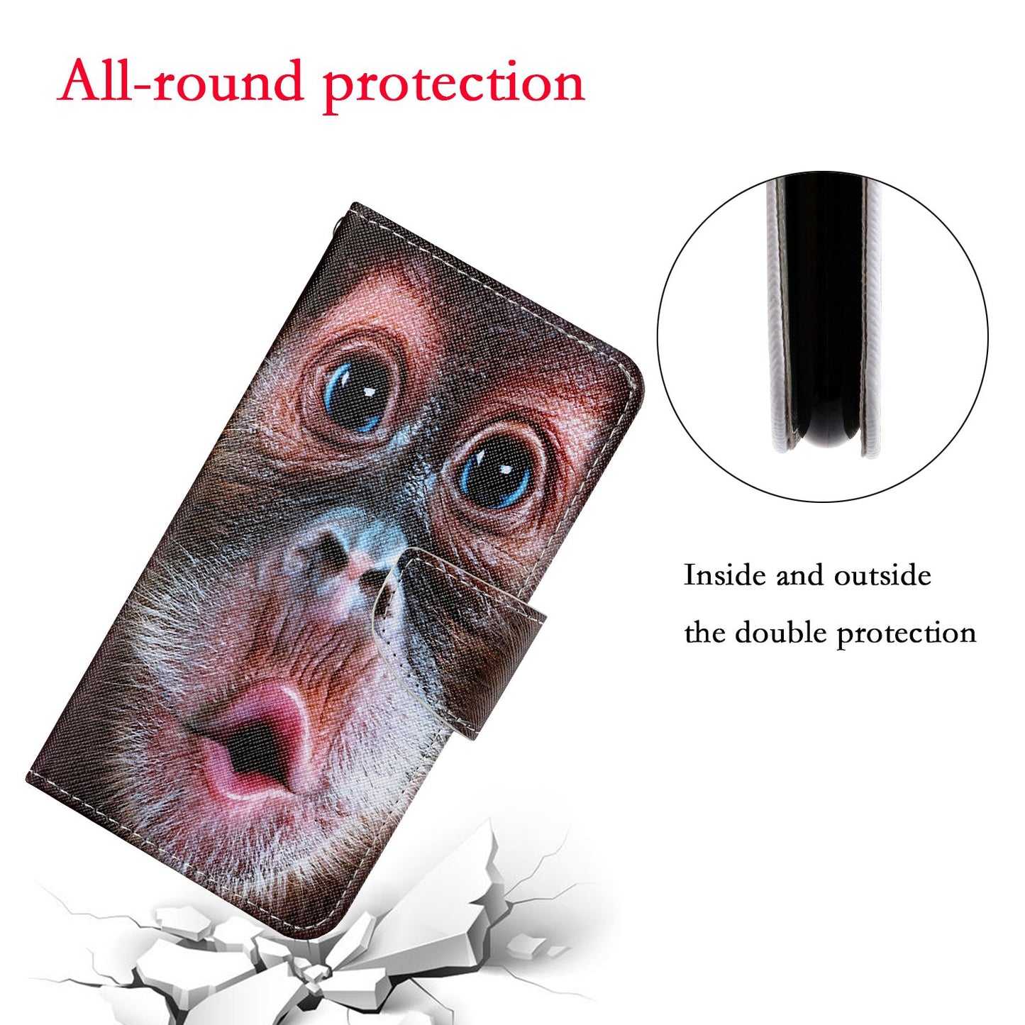 Cross Texture Pattern Printing PU Leather Wallet Stand Phone Case for iPhone 13 Pro 6.1 inch
