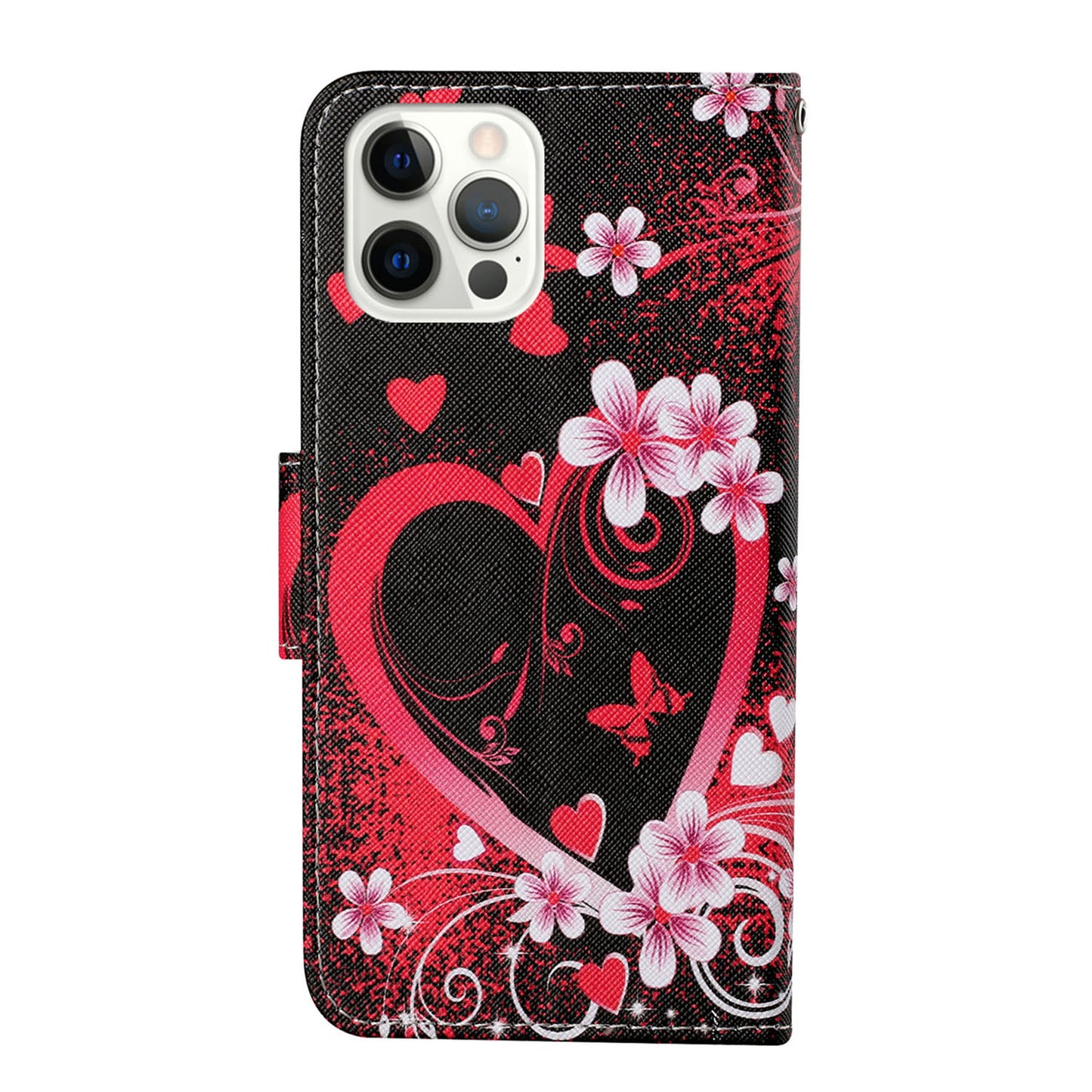 Cross Texture Pattern Printing PU Leather Wallet Stand Phone Case for iPhone 13 Pro 6.1 inch