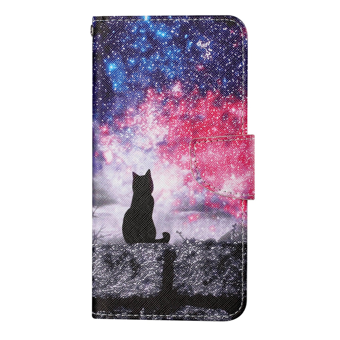 Cross Texture Pattern Printing PU Leather Wallet Stand Phone Case for iPhone 13 Pro 6.1 inch
