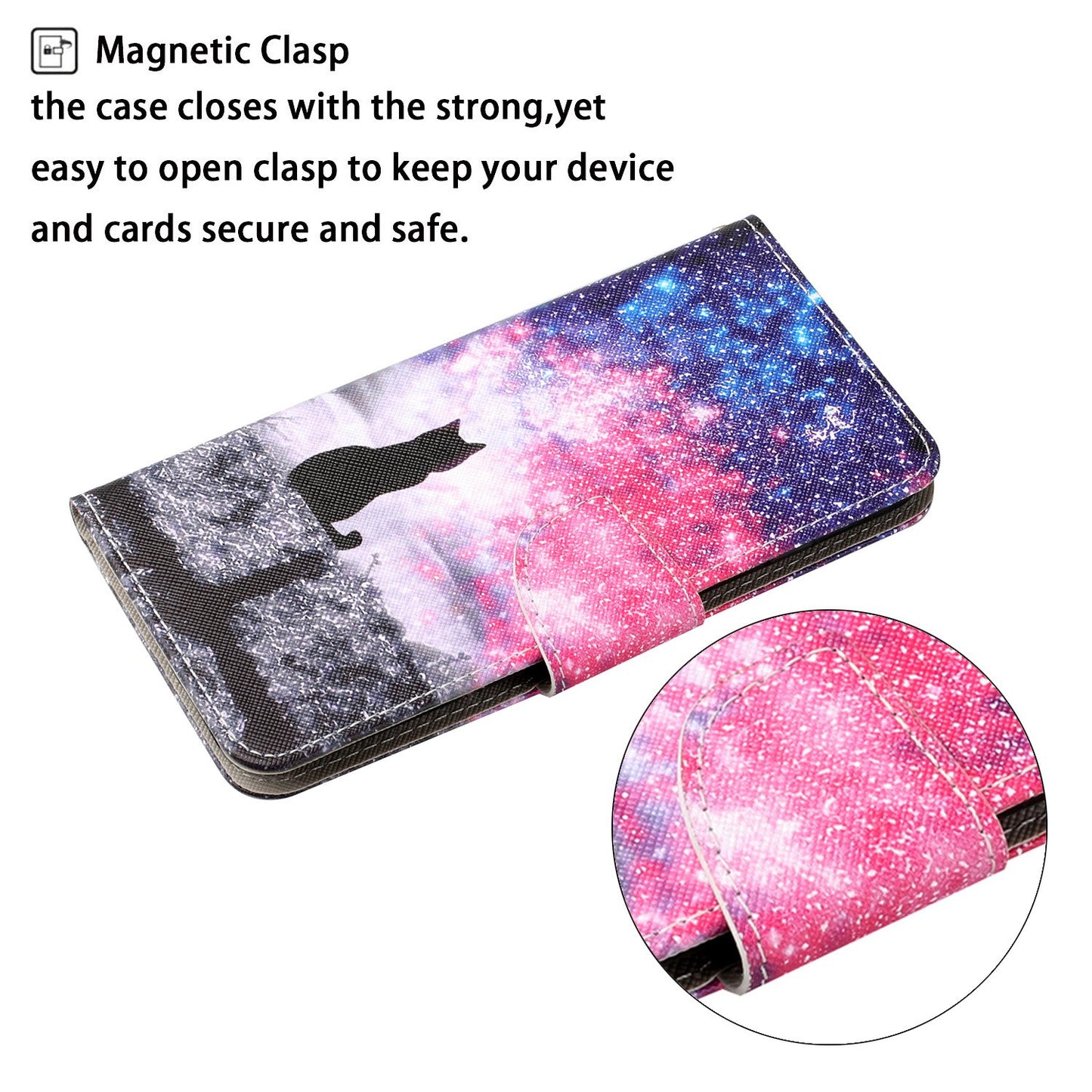 Cross Texture Pattern Printing PU Leather Wallet Stand Phone Case for iPhone 13 Pro 6.1 inch