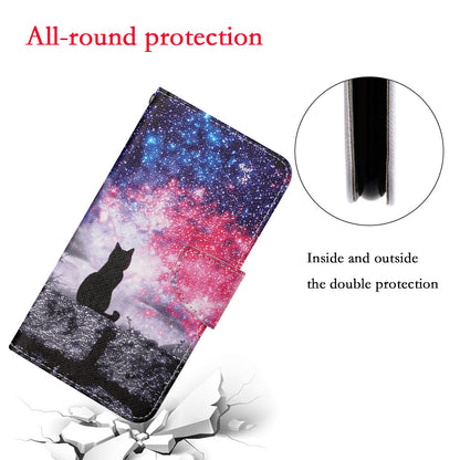 Cross Texture Pattern Printing PU Leather Wallet Stand Phone Case for iPhone 13 Pro 6.1 inch