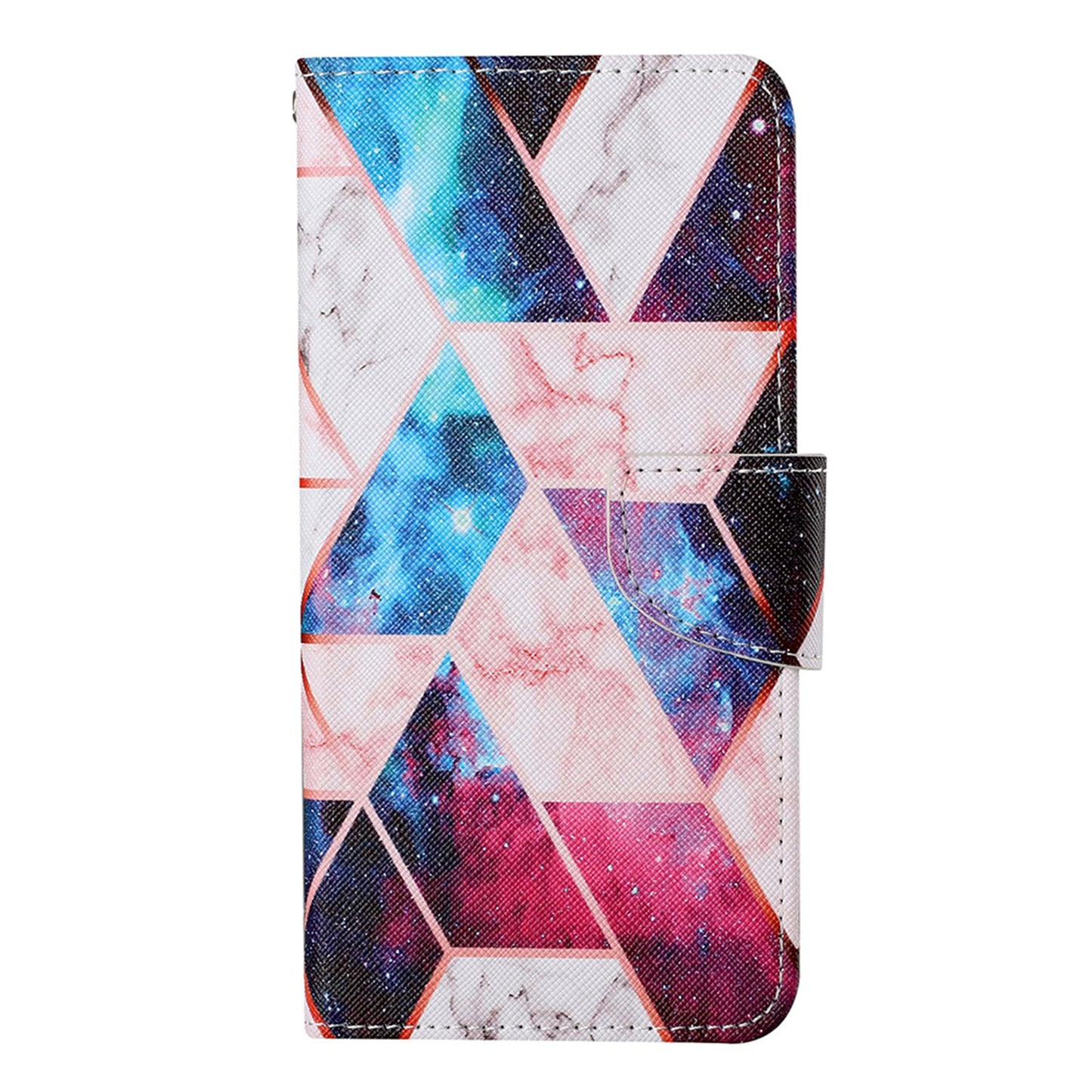 Cross Texture Pattern Printing PU Leather Wallet Stand Phone Case for iPhone 13 Pro 6.1 inch