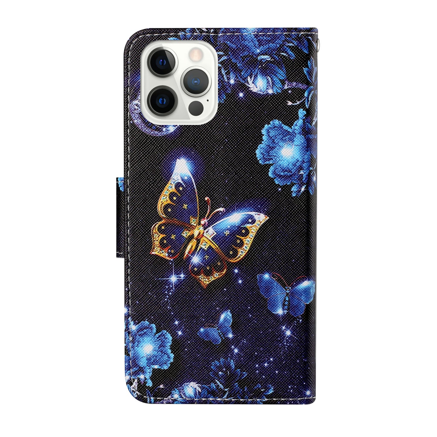 Cross Texture Pattern Printing PU Leather Wallet Stand Phone Case for iPhone 13 Pro 6.1 inch