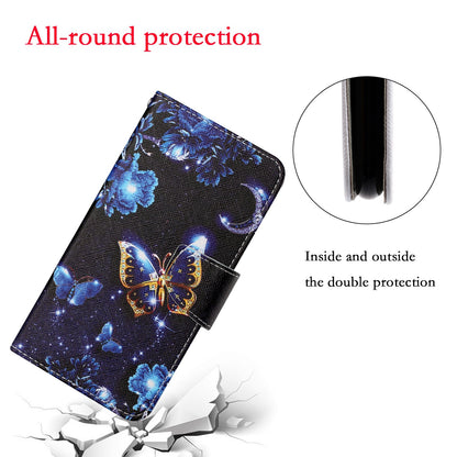 Cross Texture Pattern Printing PU Leather Wallet Stand Phone Case for iPhone 13 Pro 6.1 inch