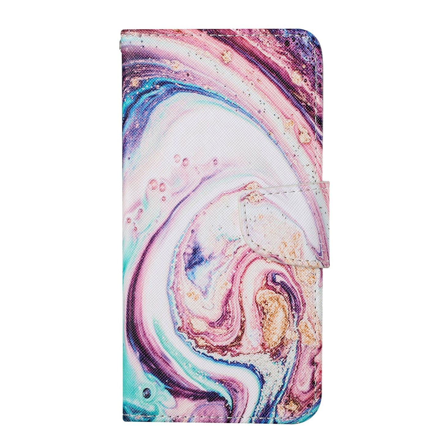 Cross Texture Pattern Printing PU Leather Wallet Stand Phone Case for iPhone 13 Pro 6.1 inch