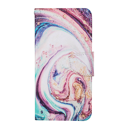 Cross Texture Pattern Printing PU Leather Wallet Stand Phone Case for iPhone 13 Pro 6.1 inch