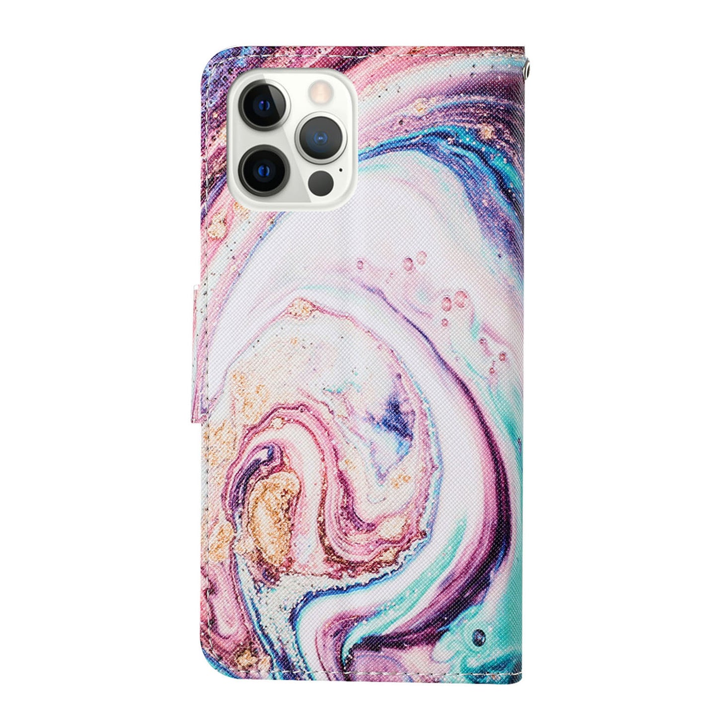 Cross Texture Pattern Printing PU Leather Wallet Stand Phone Case for iPhone 13 Pro 6.1 inch