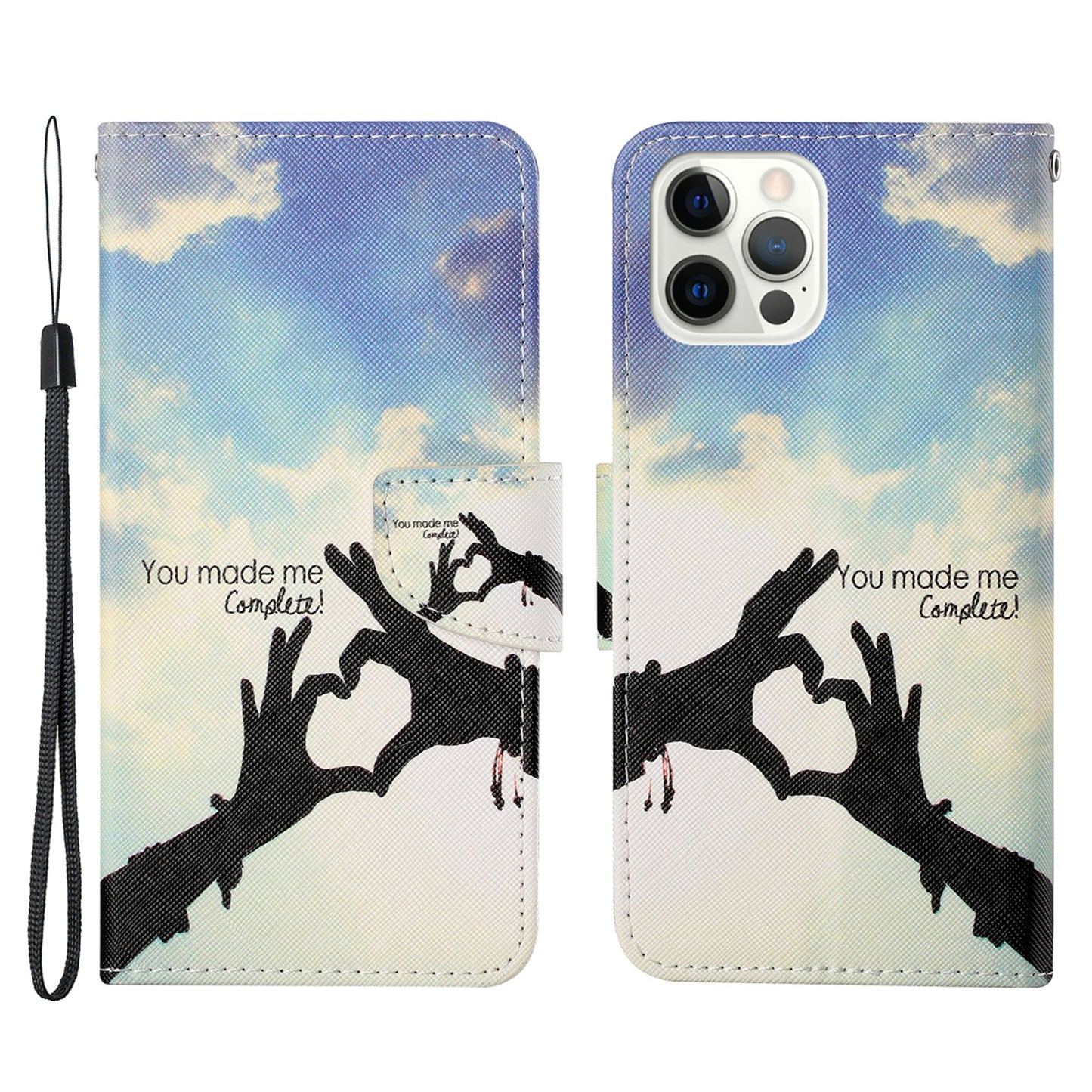 Cross Texture Pattern Printing PU Leather Wallet Stand Phone Case for iPhone 13 Pro 6.1 inch