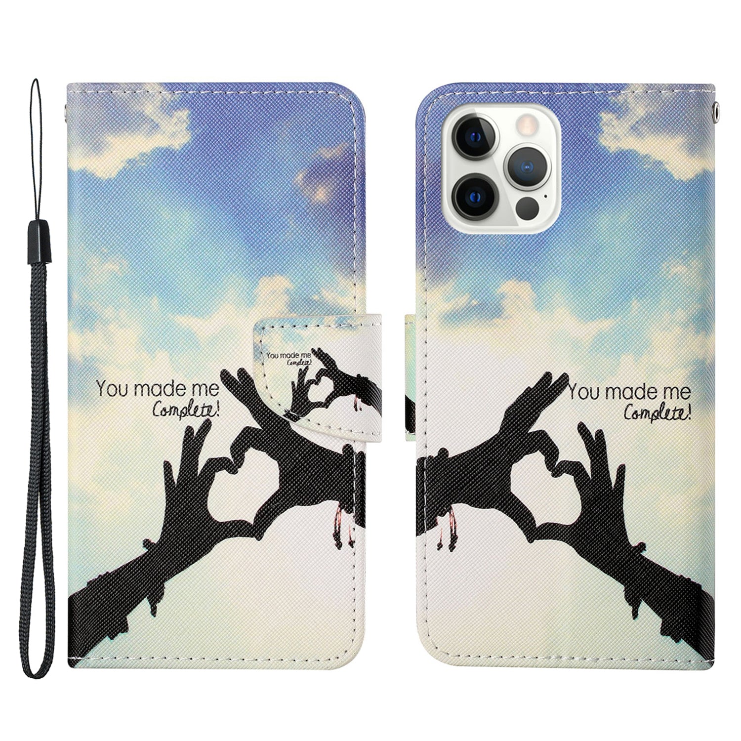 Cross Texture Pattern Printing PU Leather Wallet Stand Phone Case for iPhone 13 Pro 6.1 inch