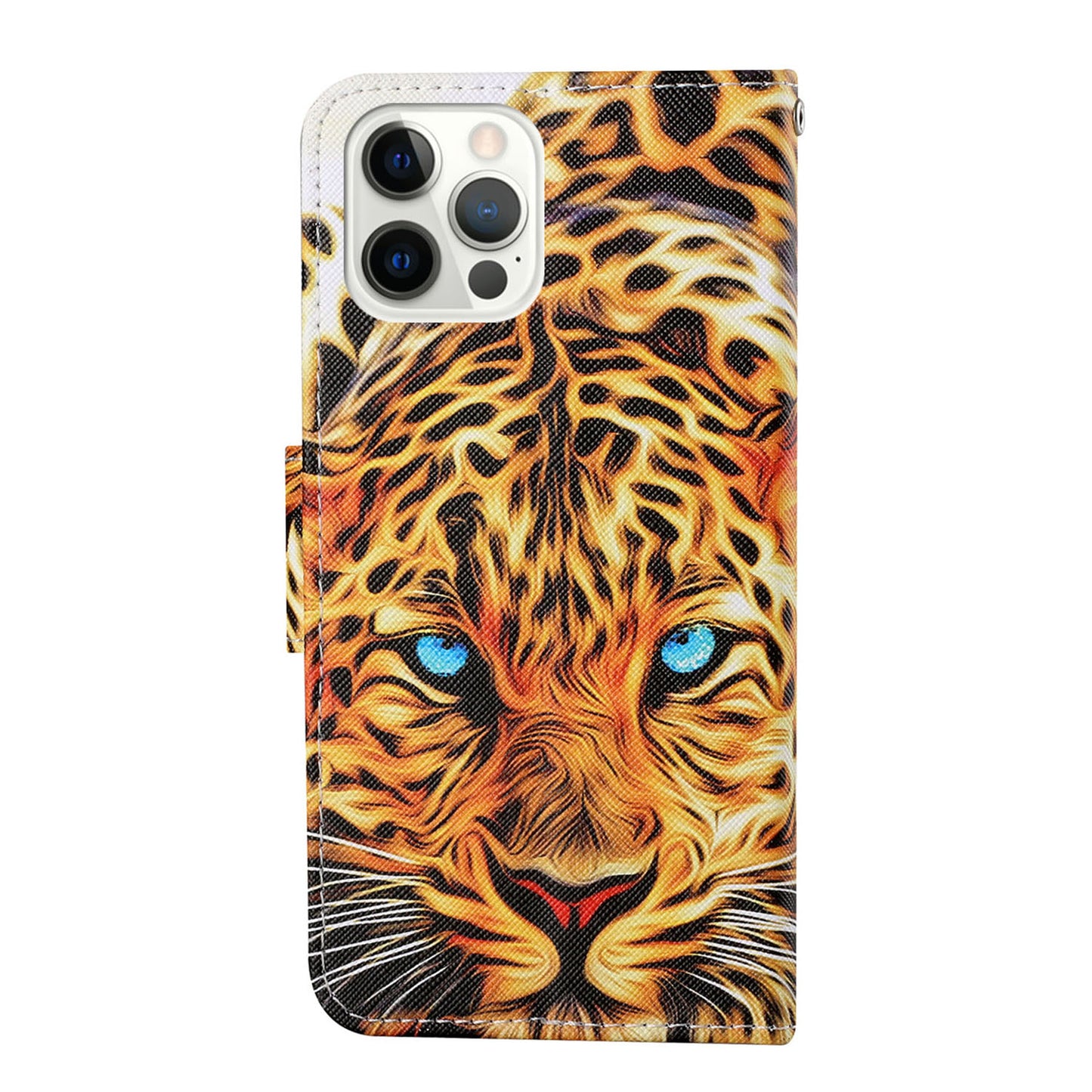 Cross Texture Pattern Printing PU Leather Wallet Stand Phone Case for iPhone 13 Pro 6.1 inch