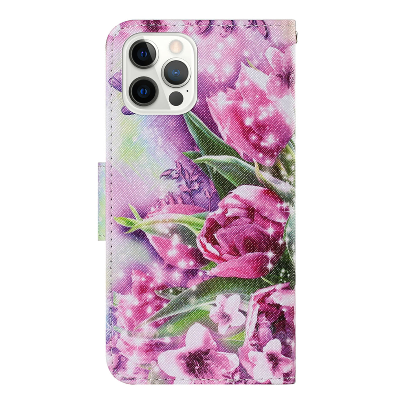 Multi Pattern Magnetic Clasp Wrist Strap Leather Phone Cell Case with Stand for Apple iPhone 13 Pro 6.1 inch