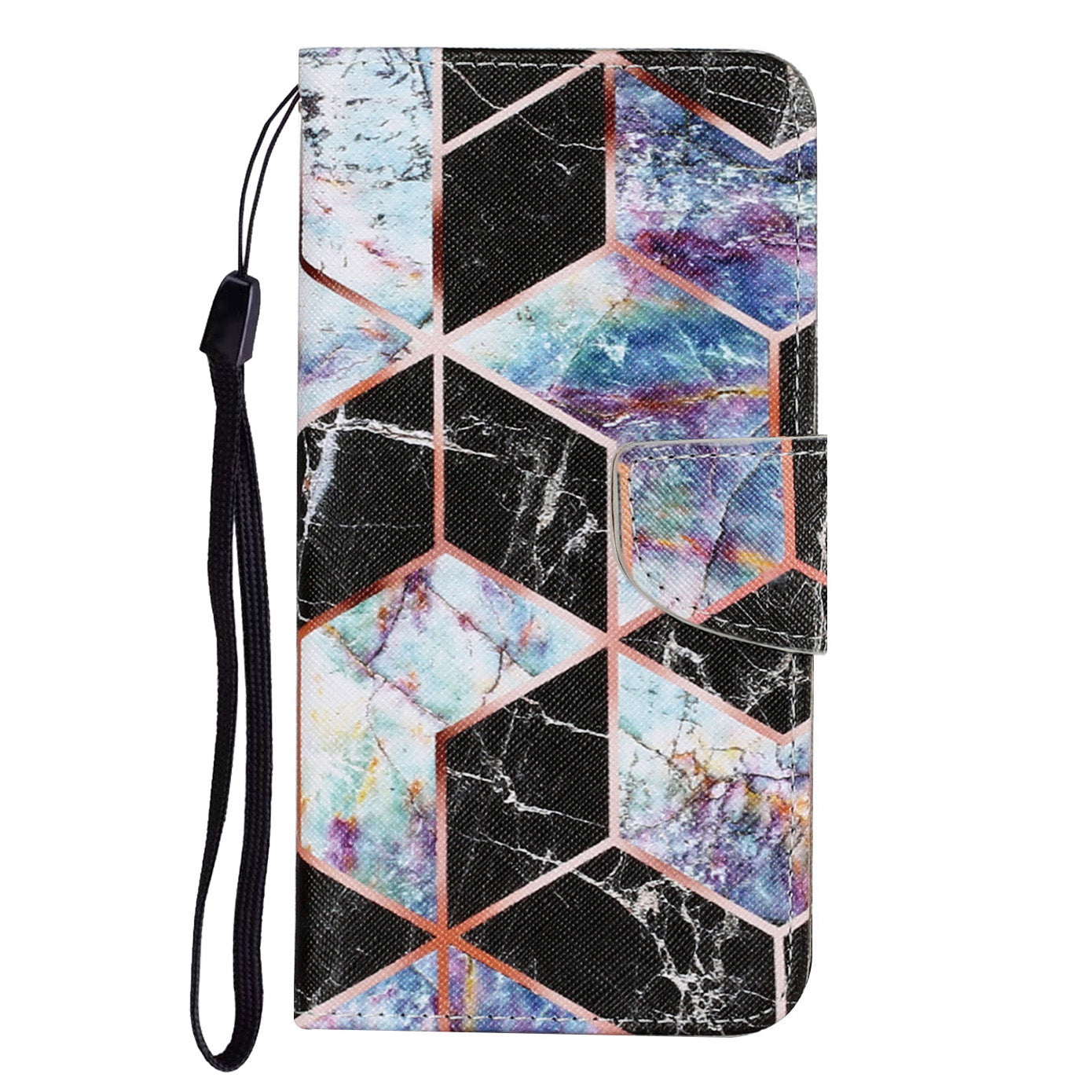 Multi Pattern Magnetic Clasp Wrist Strap Leather Phone Cell Case with Stand for Apple iPhone 13 Pro 6.1 inch