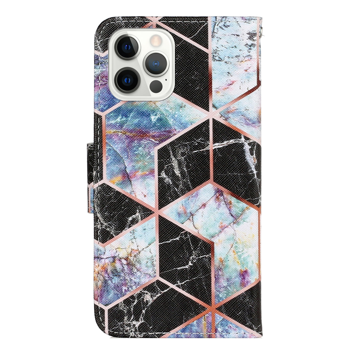 Multi Pattern Magnetic Clasp Wrist Strap Leather Phone Cell Case with Stand for Apple iPhone 13 Pro 6.1 inch
