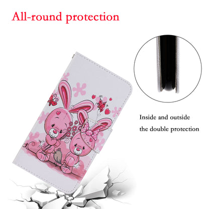 Multi Pattern Magnetic Clasp Wrist Strap Leather Phone Cell Case with Stand for Apple iPhone 13 Pro 6.1 inch