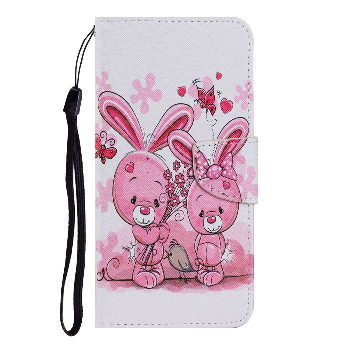 Multi Pattern Magnetic Clasp Wrist Strap Leather Phone Cell Case with Stand for Apple iPhone 13 Pro 6.1 inch