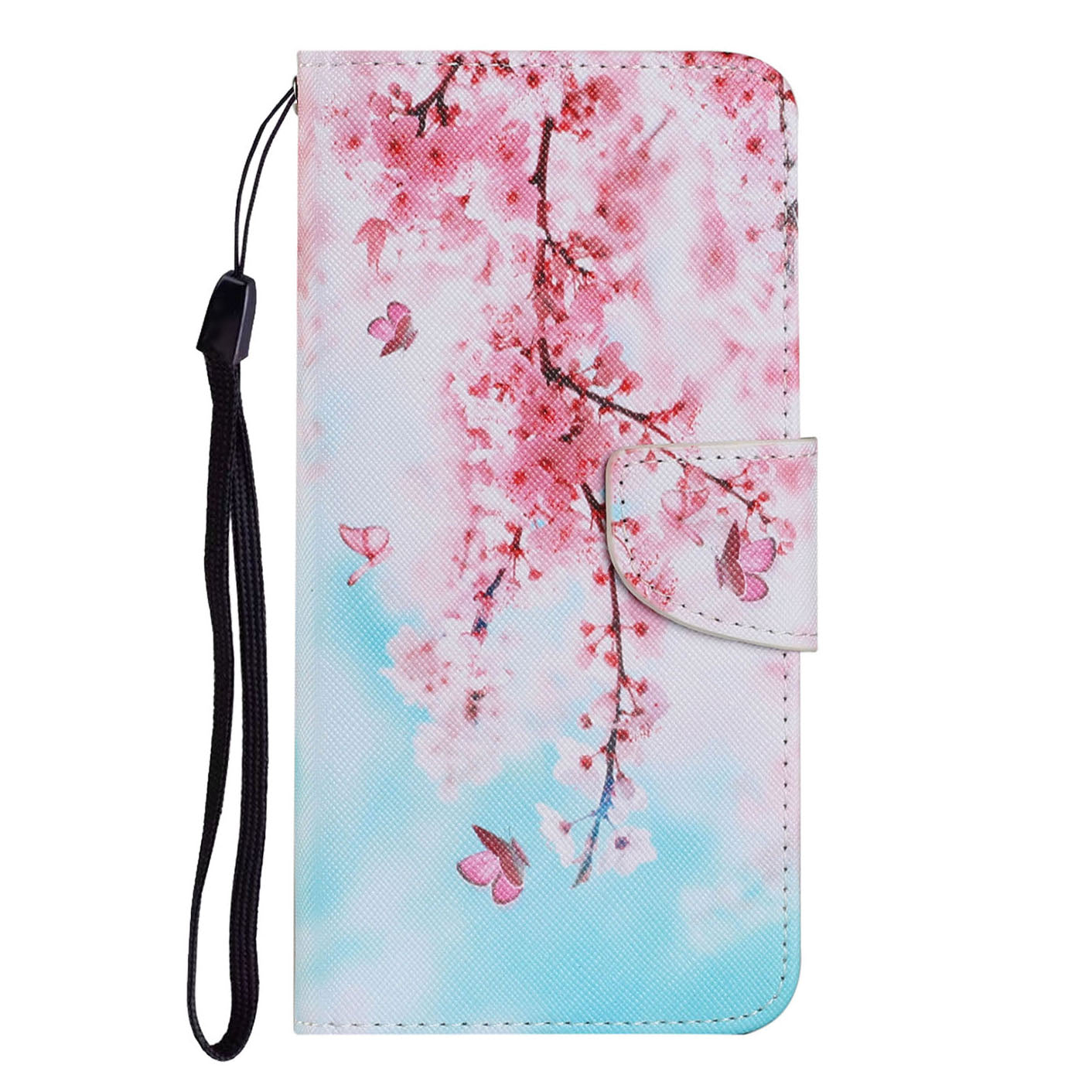 Multi Pattern Magnetic Clasp Wrist Strap Leather Phone Cell Case with Stand for Apple iPhone 13 Pro 6.1 inch