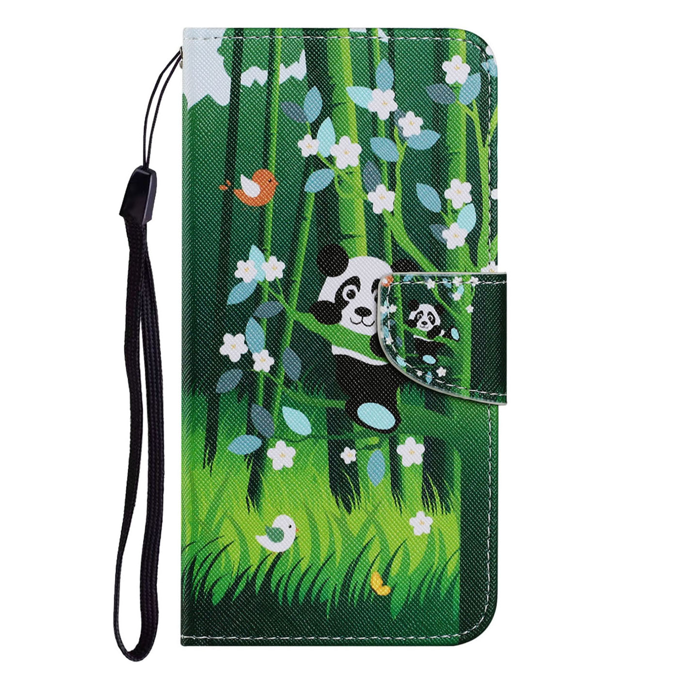Multi Pattern Magnetic Clasp Wrist Strap Leather Phone Cell Case with Stand for Apple iPhone 13 Pro 6.1 inch