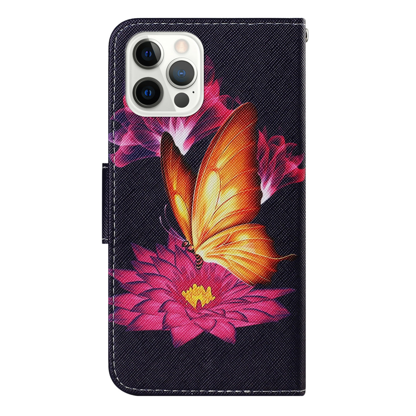 Multi Pattern Magnetic Clasp Wrist Strap Leather Phone Cell Case with Stand for Apple iPhone 13 Pro 6.1 inch