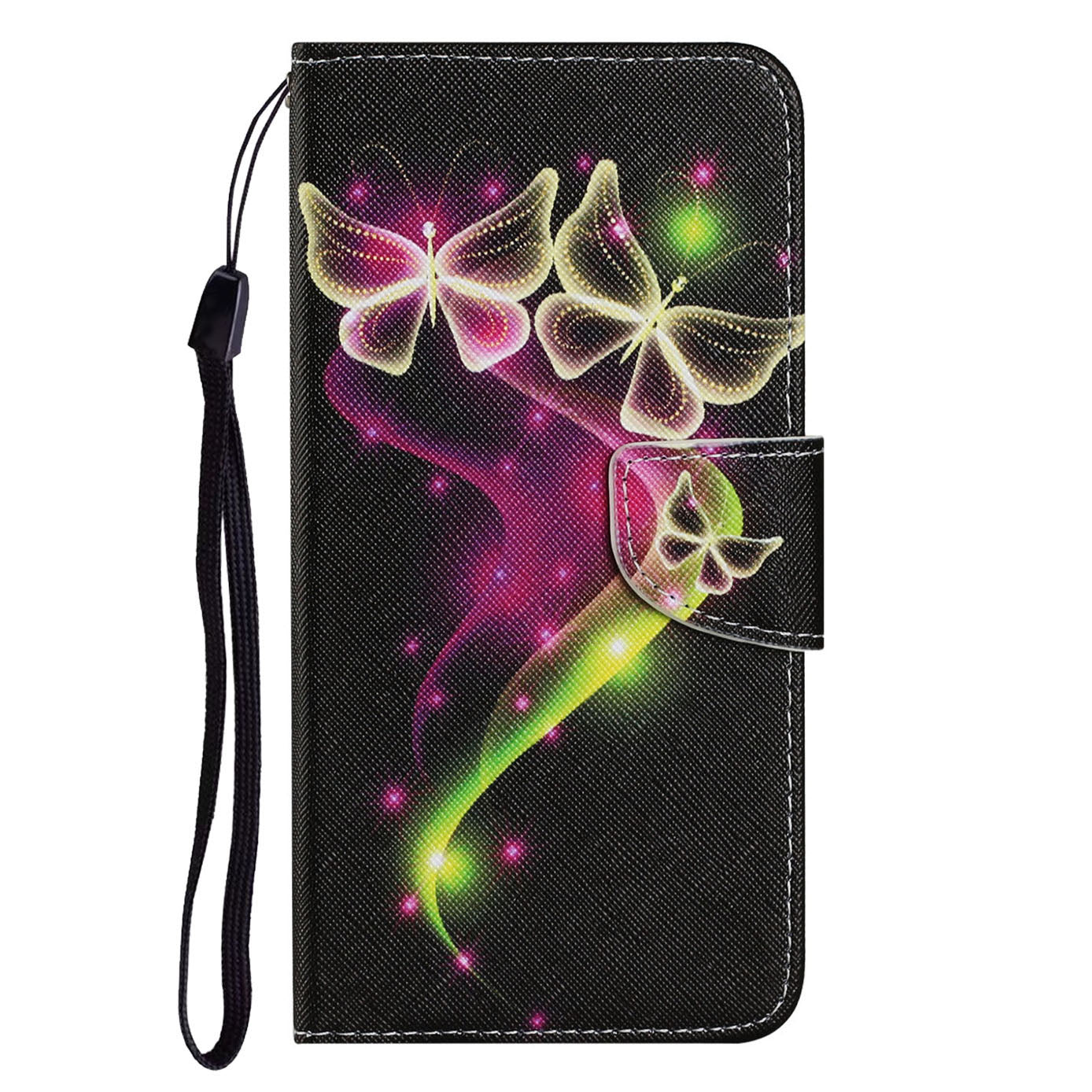 Multi Pattern Magnetic Clasp Wrist Strap Leather Phone Cell Case with Stand for Apple iPhone 13 Pro 6.1 inch