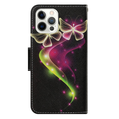 Multi Pattern Magnetic Clasp Wrist Strap Leather Phone Cell Case with Stand for Apple iPhone 13 Pro 6.1 inch