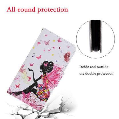 Multi Pattern Magnetic Clasp Wrist Strap Leather Phone Cell Case with Stand for Apple iPhone 13 Pro 6.1 inch