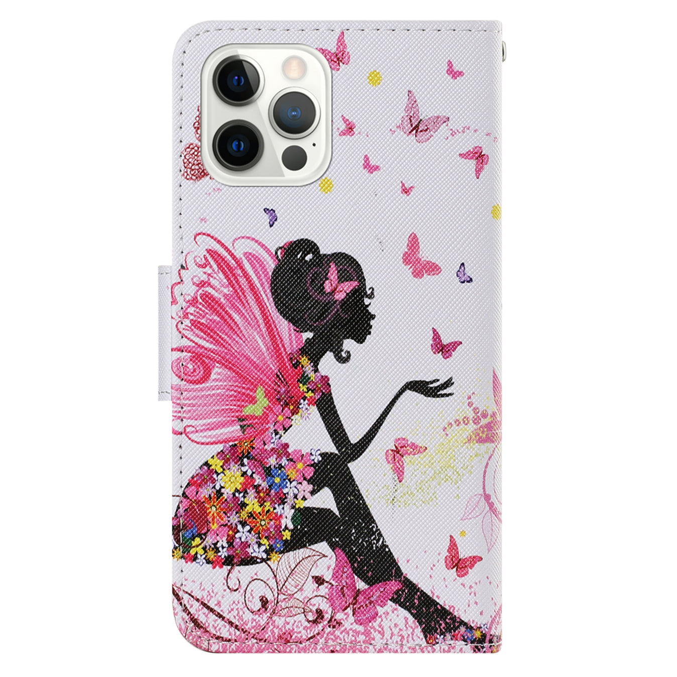 Multi Pattern Magnetic Clasp Wrist Strap Leather Phone Cell Case with Stand for Apple iPhone 13 Pro 6.1 inch