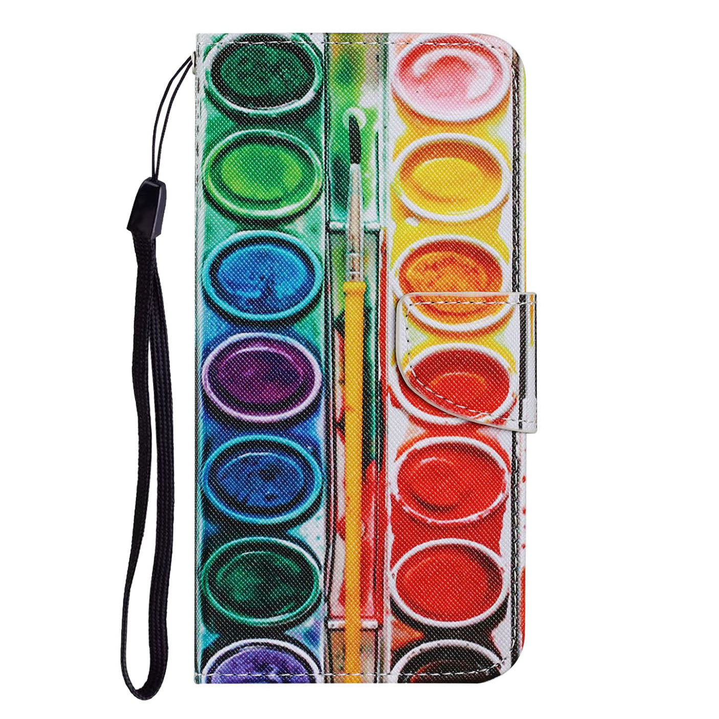 Multi Pattern Magnetic Clasp Wrist Strap Leather Phone Cell Case with Stand for Apple iPhone 13 Pro 6.1 inch