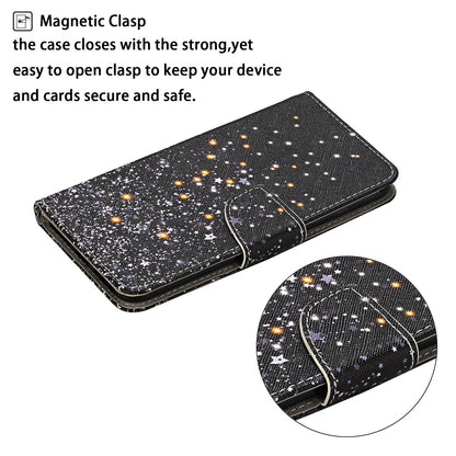 All-around Protection Pattern-Printing Handy Strap Leather Cell Case with Wallet and Stand for iPhone 13 Pro Max 6.7 inch