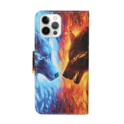 All-around Protection Pattern-Printing Handy Strap Leather Cell Case with Wallet and Stand for iPhone 13 Pro Max 6.7 inch