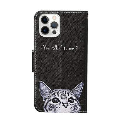 All-around Protection Pattern-Printing Handy Strap Leather Cell Case with Wallet and Stand for iPhone 13 Pro Max 6.7 inch