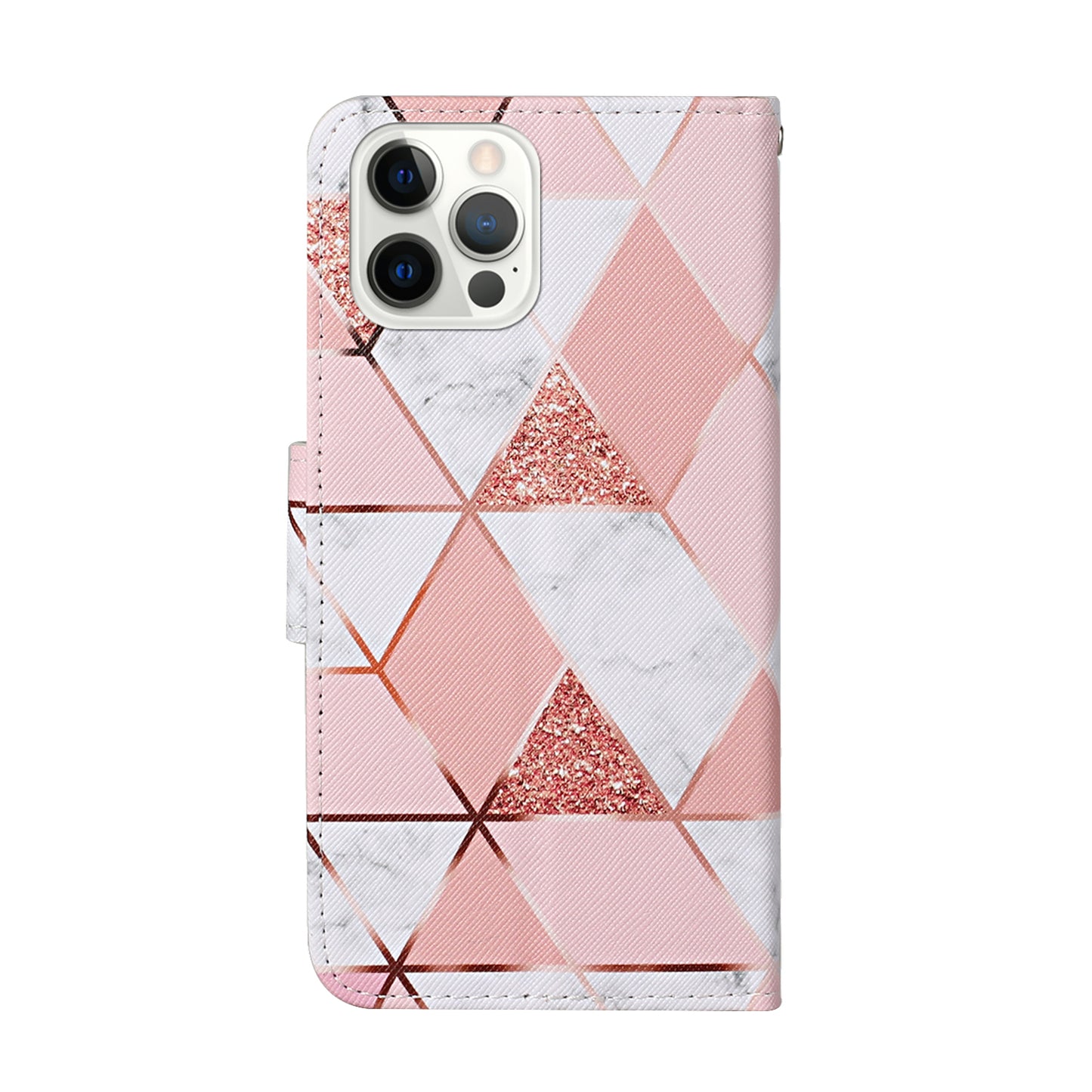 All-around Protection Pattern-Printing Handy Strap Leather Cell Case with Wallet and Stand for iPhone 13 Pro Max 6.7 inch