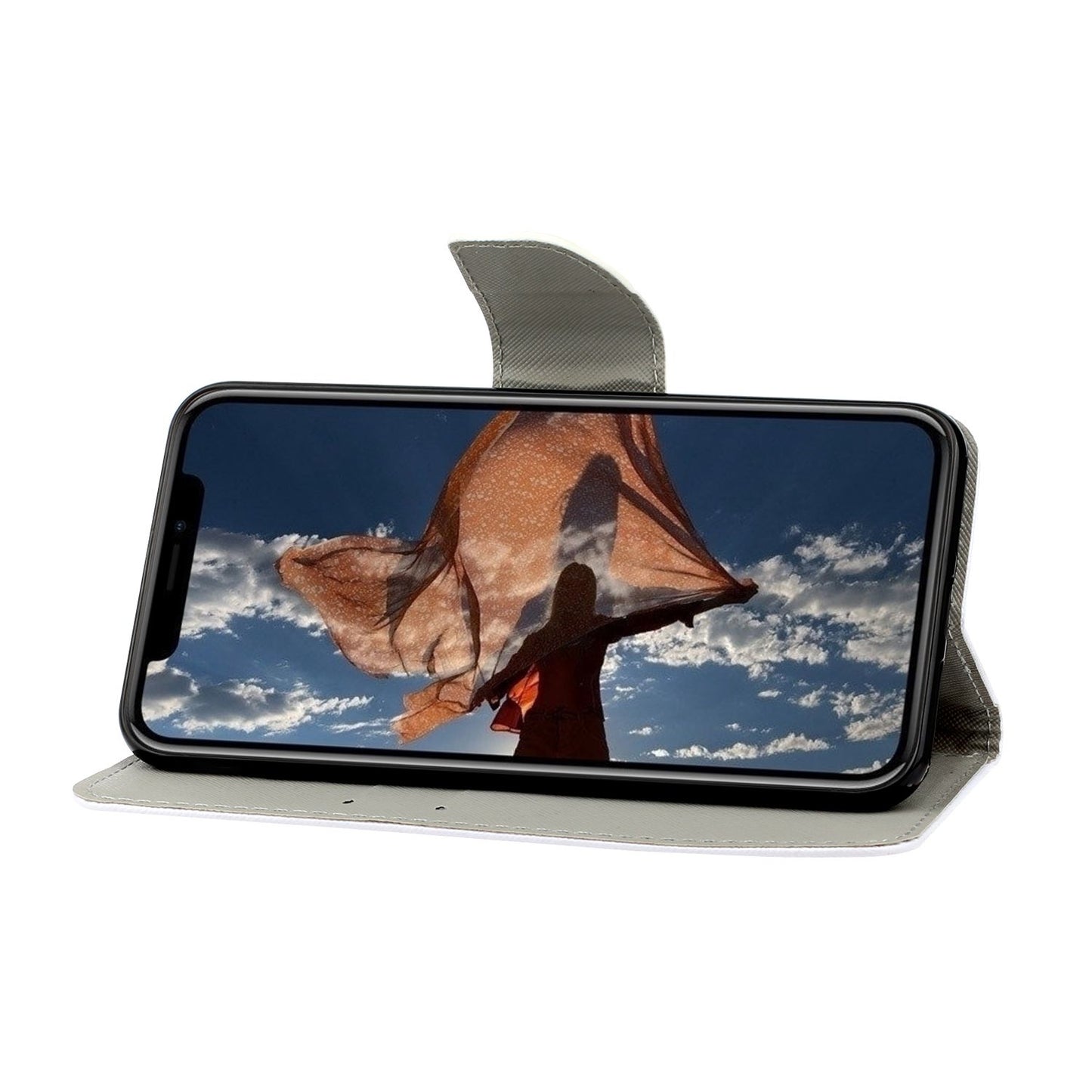Handy Strap Pattern-Printing Full Protection Leather Cell Case with Wallet and Stand for iPhone 13 Pro Max 6.7 inch