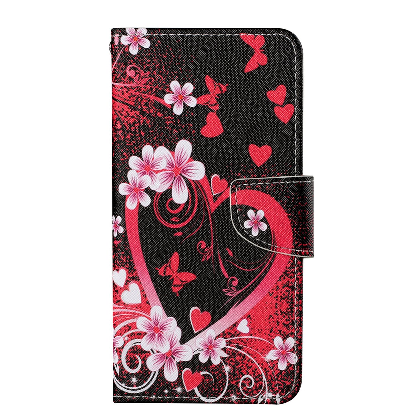 Handy Strap Pattern-Printing Full Protection Leather Cell Case with Wallet and Stand for iPhone 13 Pro Max 6.7 inch