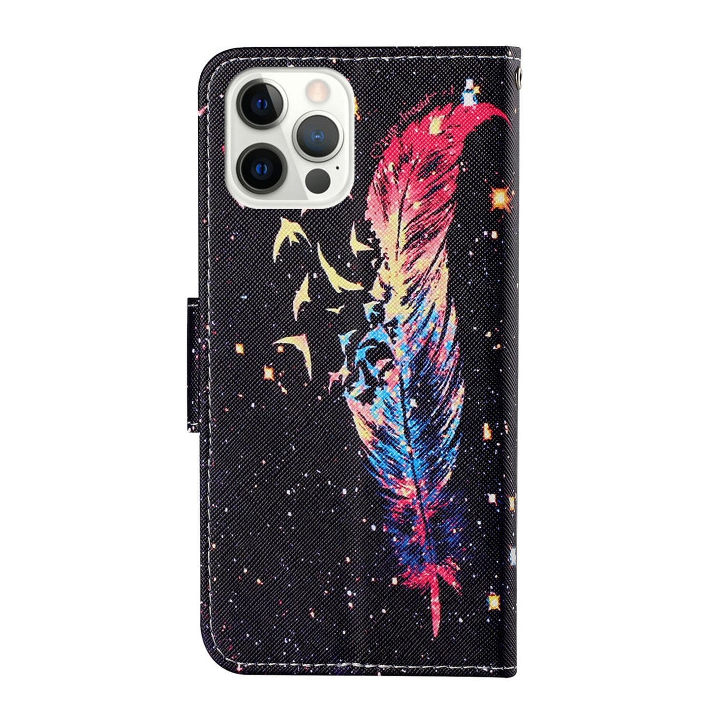 Handy Strap Pattern-Printing Full Protection Leather Cell Case with Wallet and Stand for iPhone 13 Pro Max 6.7 inch