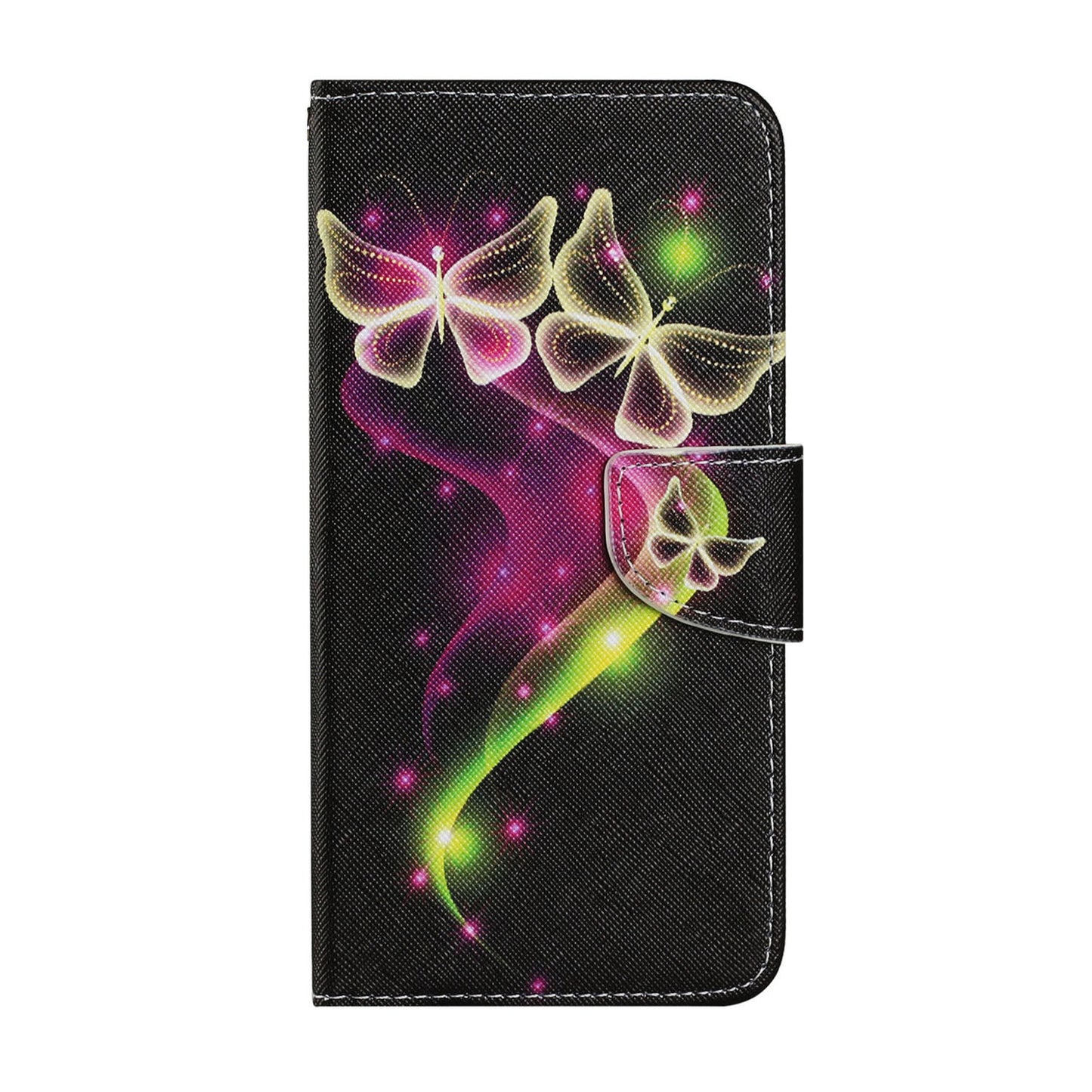 Pattern-Printing Card Slots Strap Leather Cell Case with Wallet and Stand for iPhone 13 Pro Max 6.7 inch