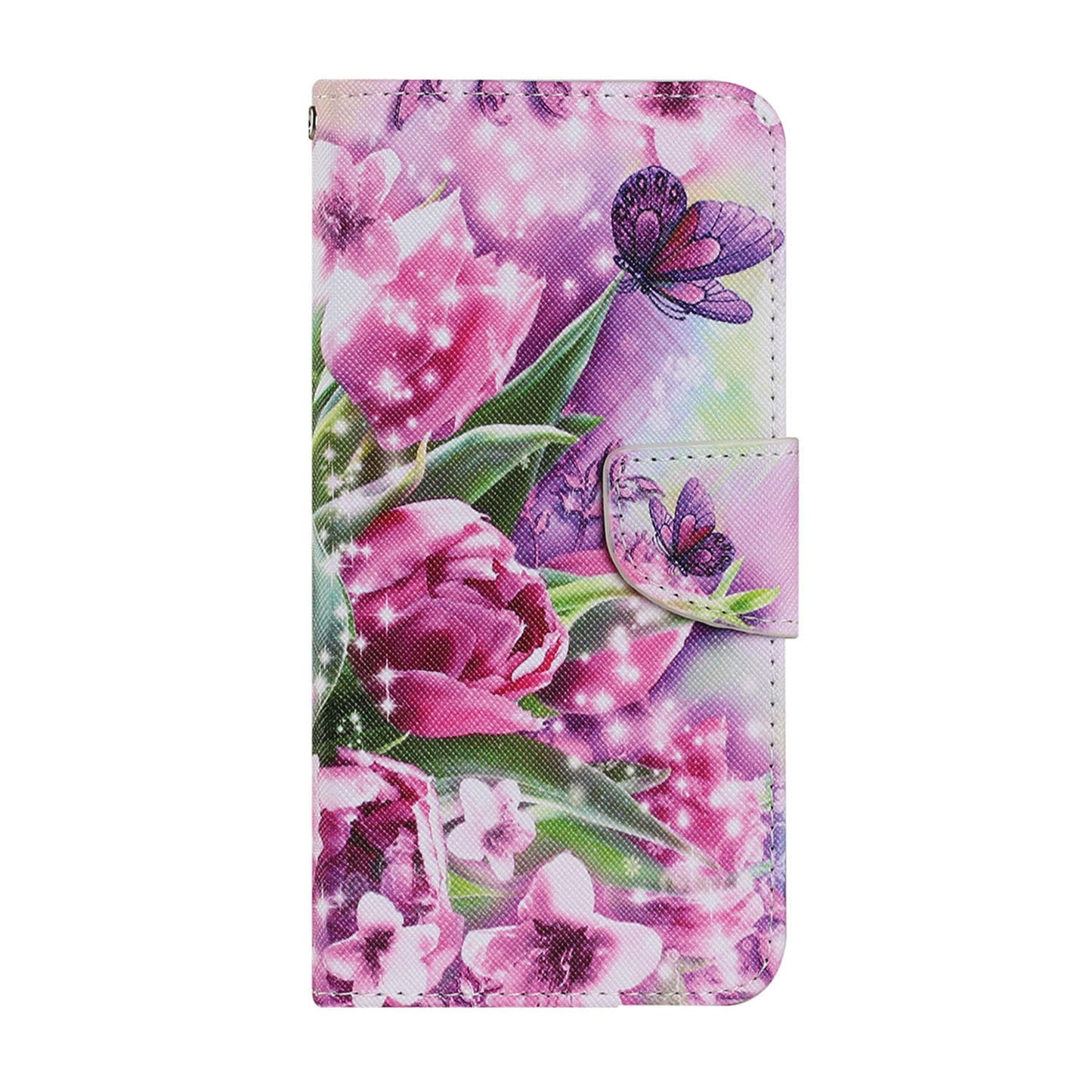 Pattern-Printing Card Slots Strap Leather Cell Case with Wallet and Stand for iPhone 13 Pro Max 6.7 inch
