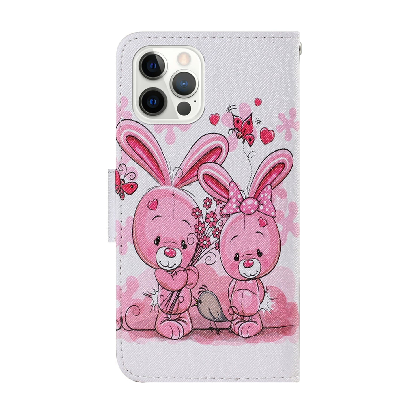 Pattern-Printing Card Slots Strap Leather Cell Case with Wallet and Stand for iPhone 13 Pro Max 6.7 inch