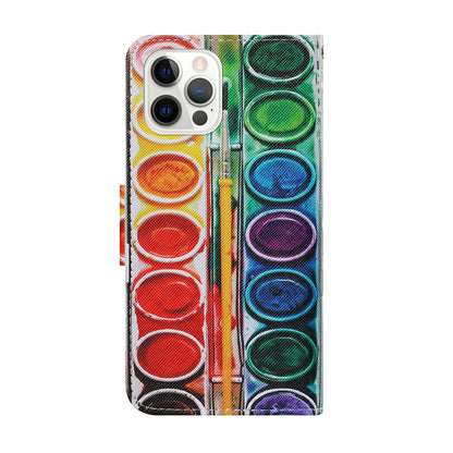 Pattern-Printing Card Slots Strap Leather Cell Case with Wallet and Stand for iPhone 13 Pro Max 6.7 inch
