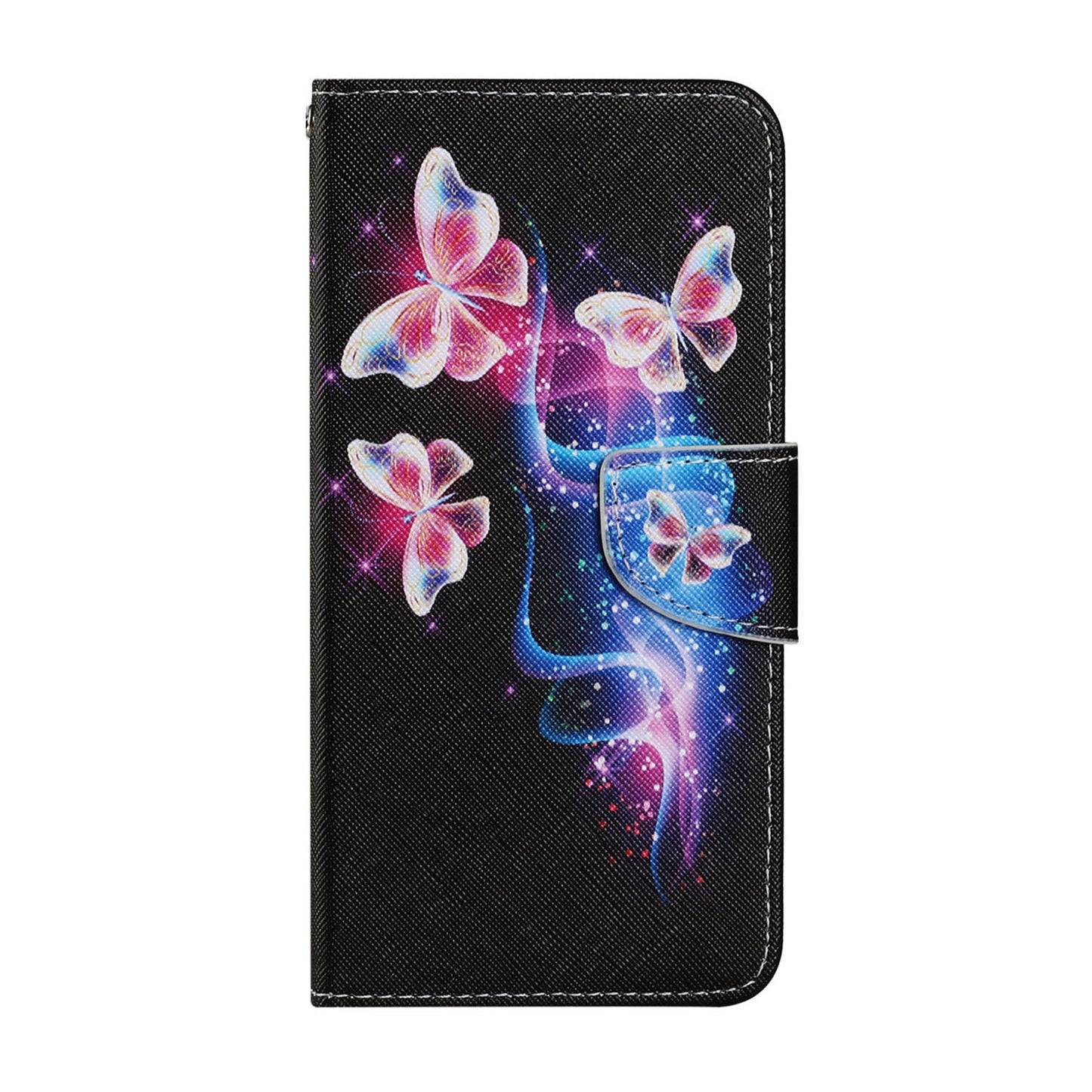 Pattern-Printing Card Slots Strap Leather Cell Case with Wallet and Stand for iPhone 13 Pro Max 6.7 inch