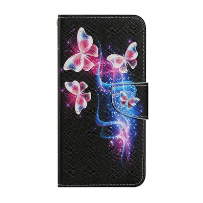 Pattern-Printing Card Slots Strap Leather Cell Case with Wallet and Stand for iPhone 13 Pro Max 6.7 inch