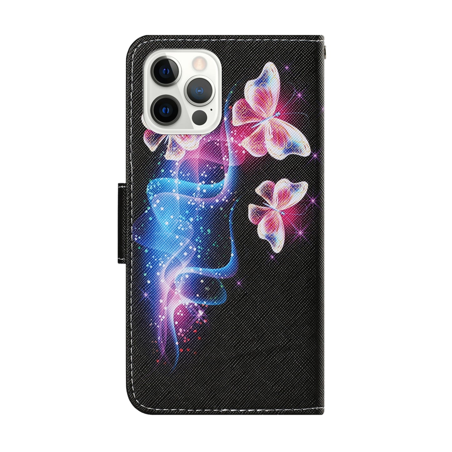 Pattern-Printing Card Slots Strap Leather Cell Case with Wallet and Stand for iPhone 13 Pro Max 6.7 inch