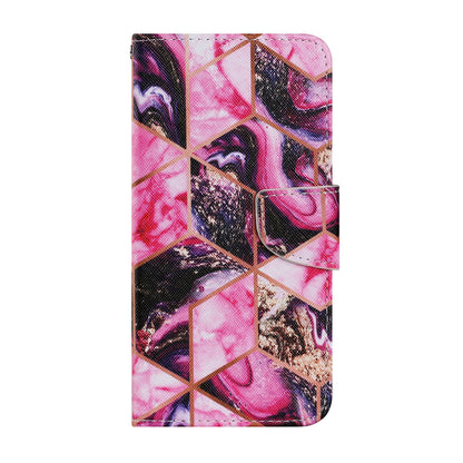 Pattern-Printing Card Slots Strap Leather Cell Case with Wallet and Stand for iPhone 13 Pro Max 6.7 inch