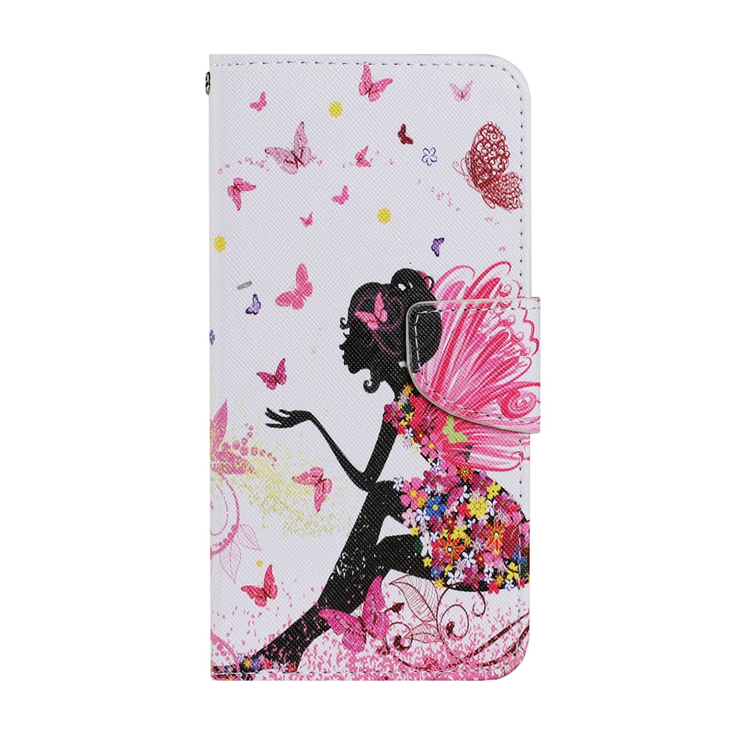 Pattern-Printing Card Slots Strap Leather Cell Case with Wallet and Stand for iPhone 13 Pro Max 6.7 inch